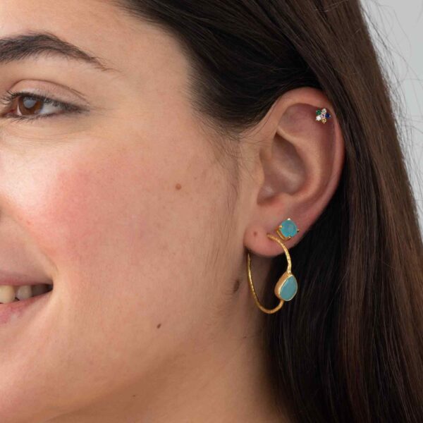 Pendientes Turquía Calcedonia — imagen 2
