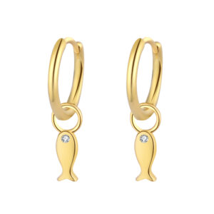 Pendientes Aro Samaruc Plata Baño Oro.