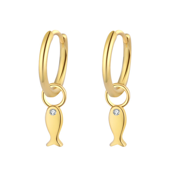 Pendientes Aro Samaruc Plata Baño Oro.