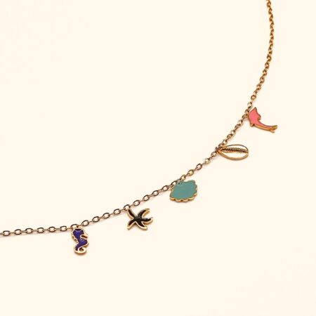 Collar Summer Acero Baño Oro