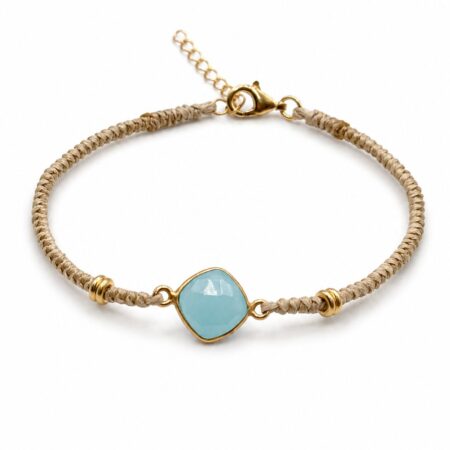 Pulsera Helena Calcedonia Azul