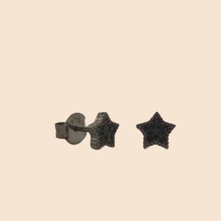 Pendiente estrella negro
