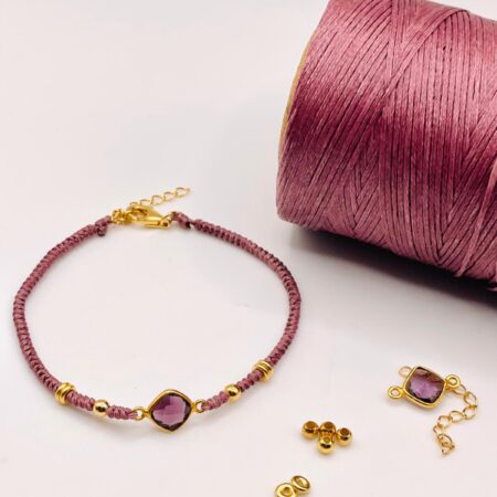 pulsera macrame amatista