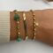 Pulsera rosario plata baño oro