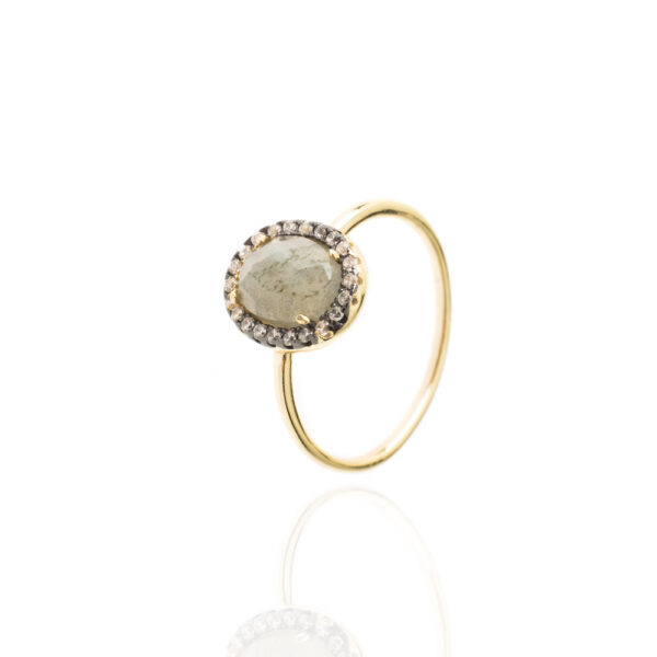 anillo plata dorado