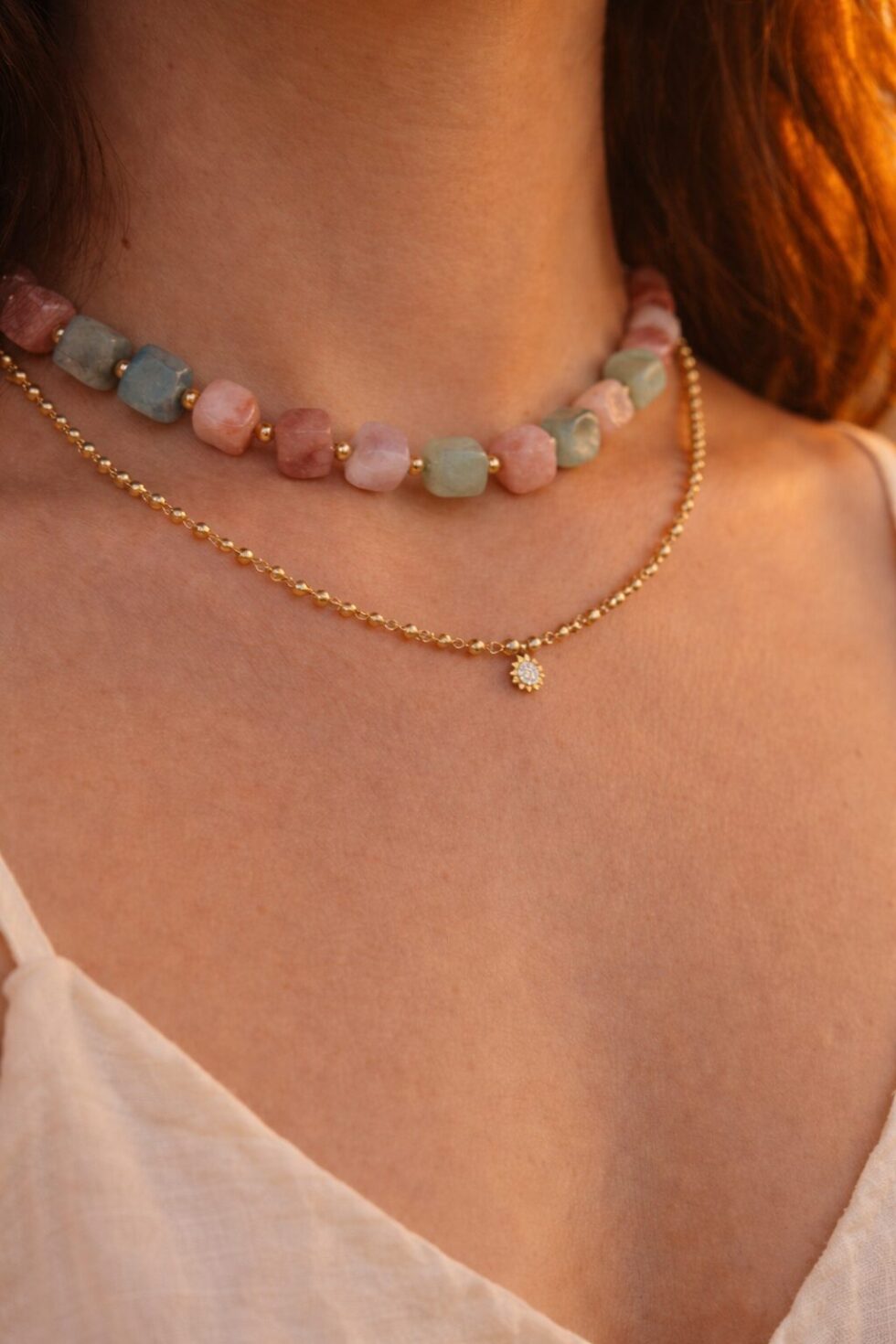 collar rosa