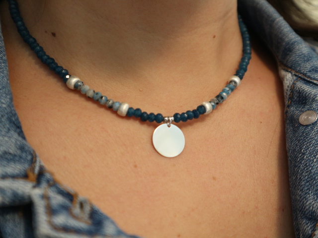 Collar plata placa grabada