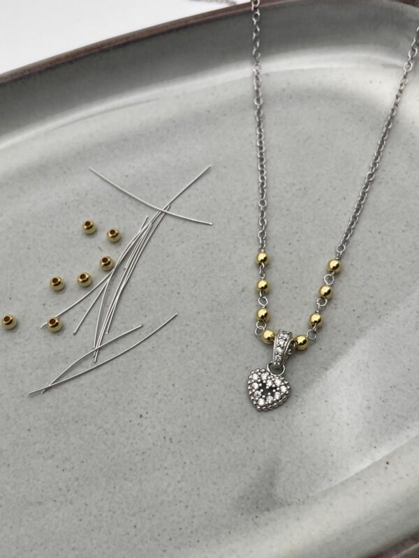 Collar corazón plata