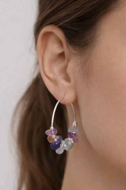 pendiente aro minerales