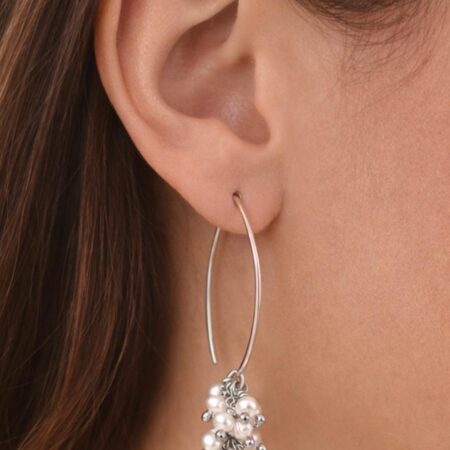 Pendientes largos perlas