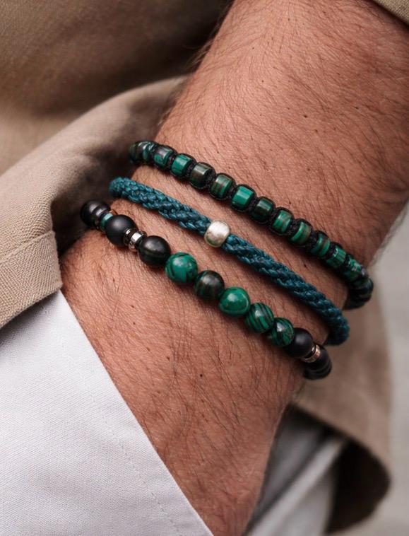 pulsera verde hombre