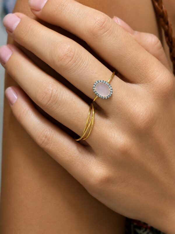 Anillo Hydra Cuarzo Rosa — imagen 2